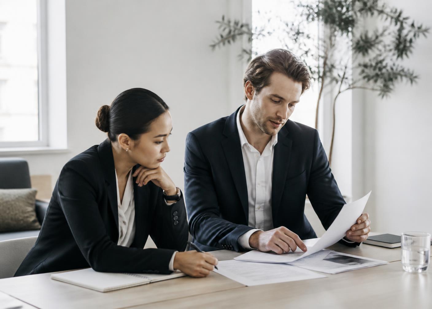 Advisers reviewing claim documentation